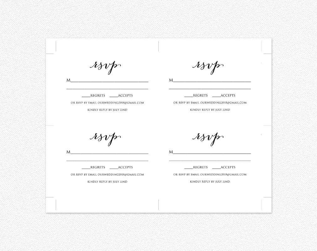 Wedding Rsvp Card Template · Wedding Templates And Printables With Regard To Free Printable Wedding Rsvp Card Templates