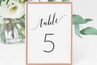 Wedding Table Number Cards Template, Printable Table Numbers Wedding, Table  Seating Card, Table Numbers Printable, Table Card Number Sav-062 throughout Table Number Cards Template