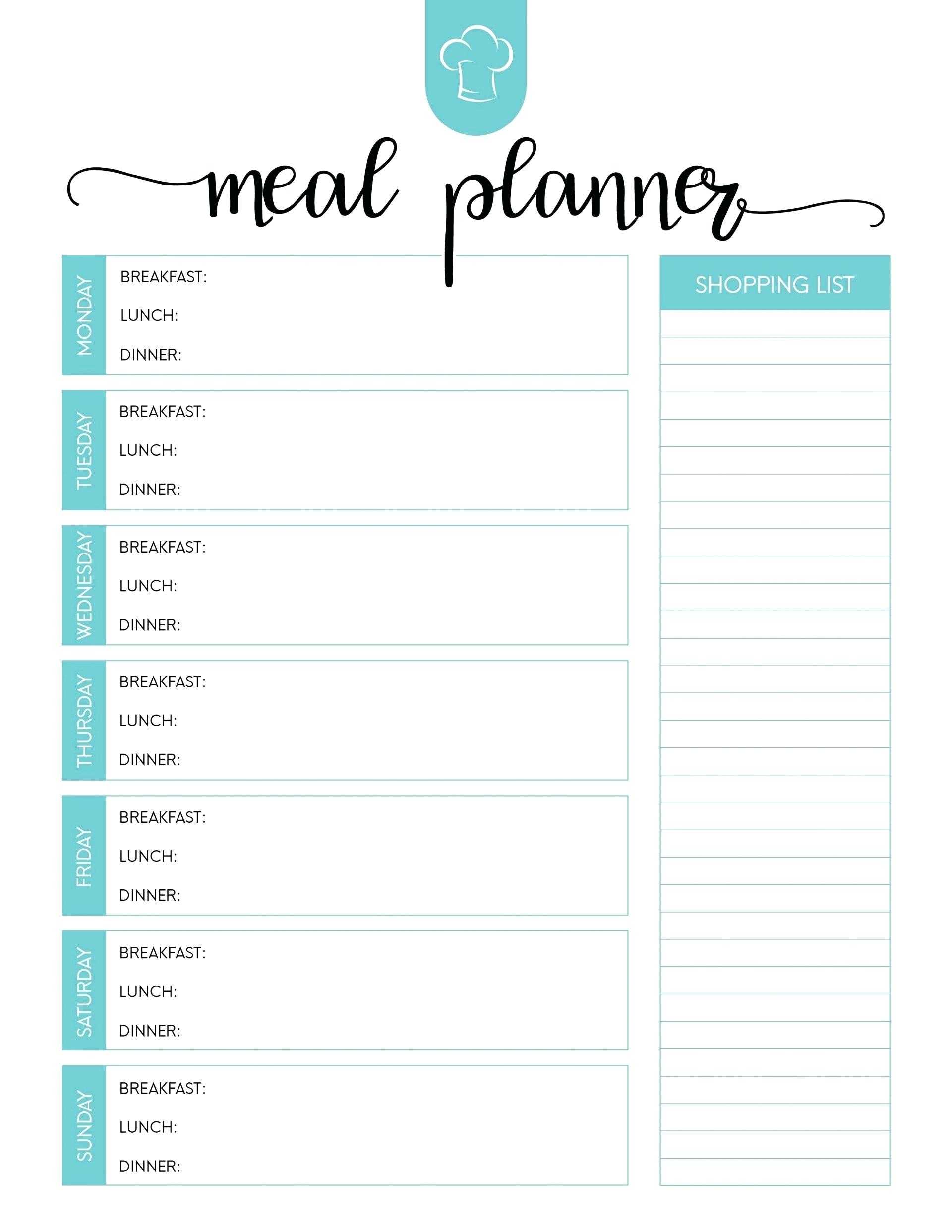 Week Menu Template – Diadeveloper Intended For Weekly Meal Planner Template Word