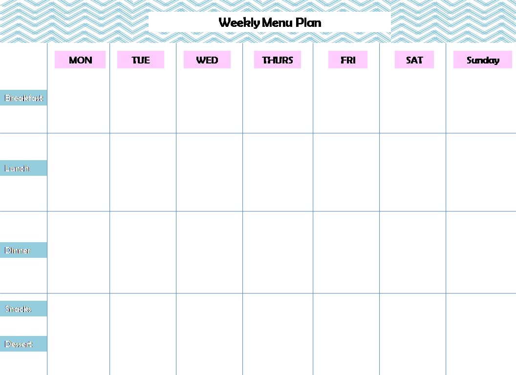 Weekly Menu Planning Printable – Pursuit Of Functional Home With Regard To Menu Planning Template Word