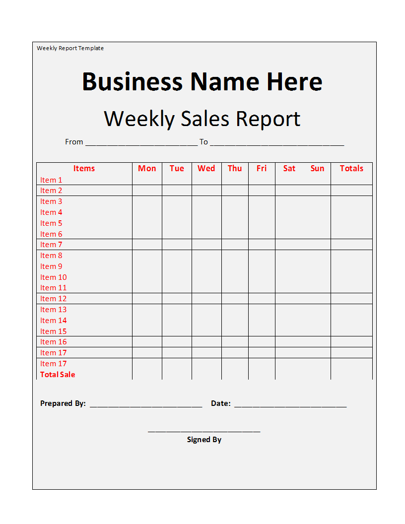 Weekly Report Template Intended For Marketing Weekly Report Template