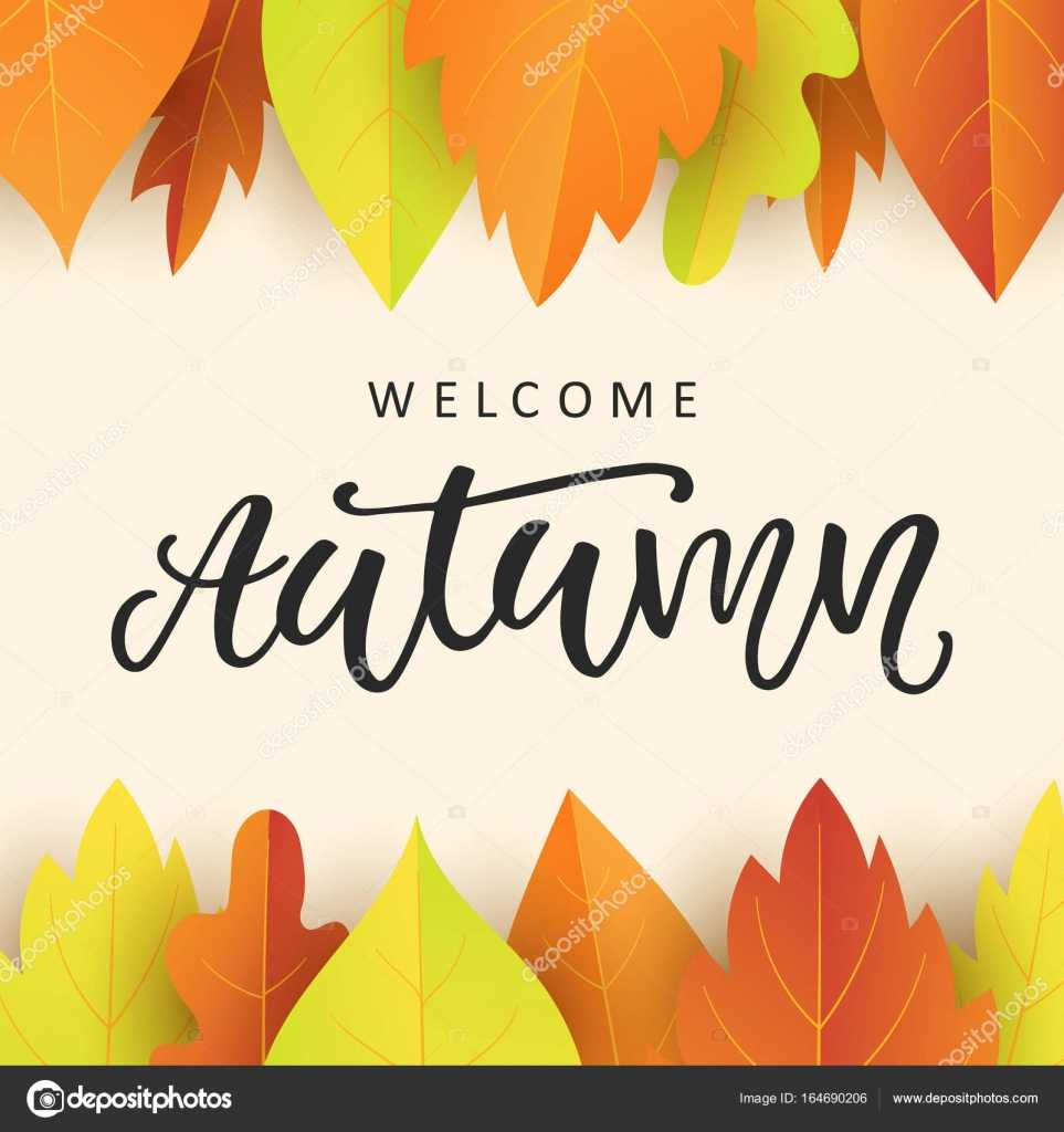 Welcome Autumn Banner Template With Bright Colorful Fall In Welcome Banner Template