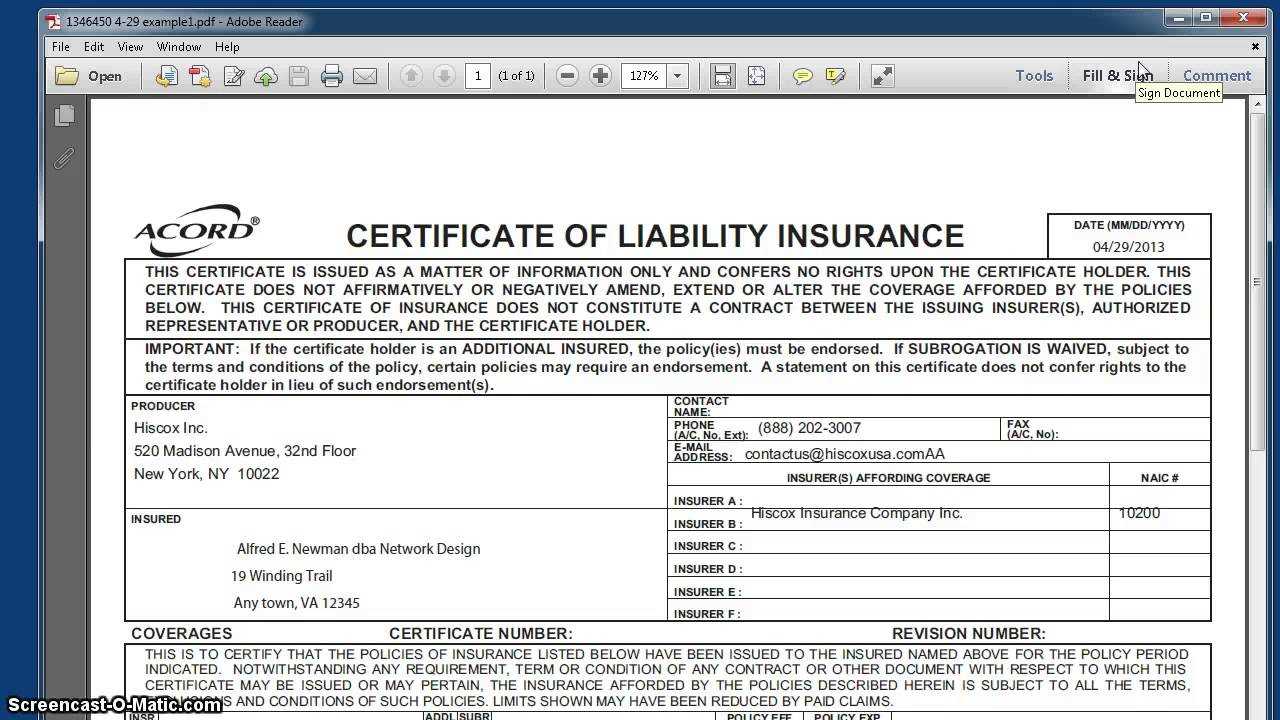 What Is General Liability Insurance? Throughout Certificate Of Liability Insurance Template