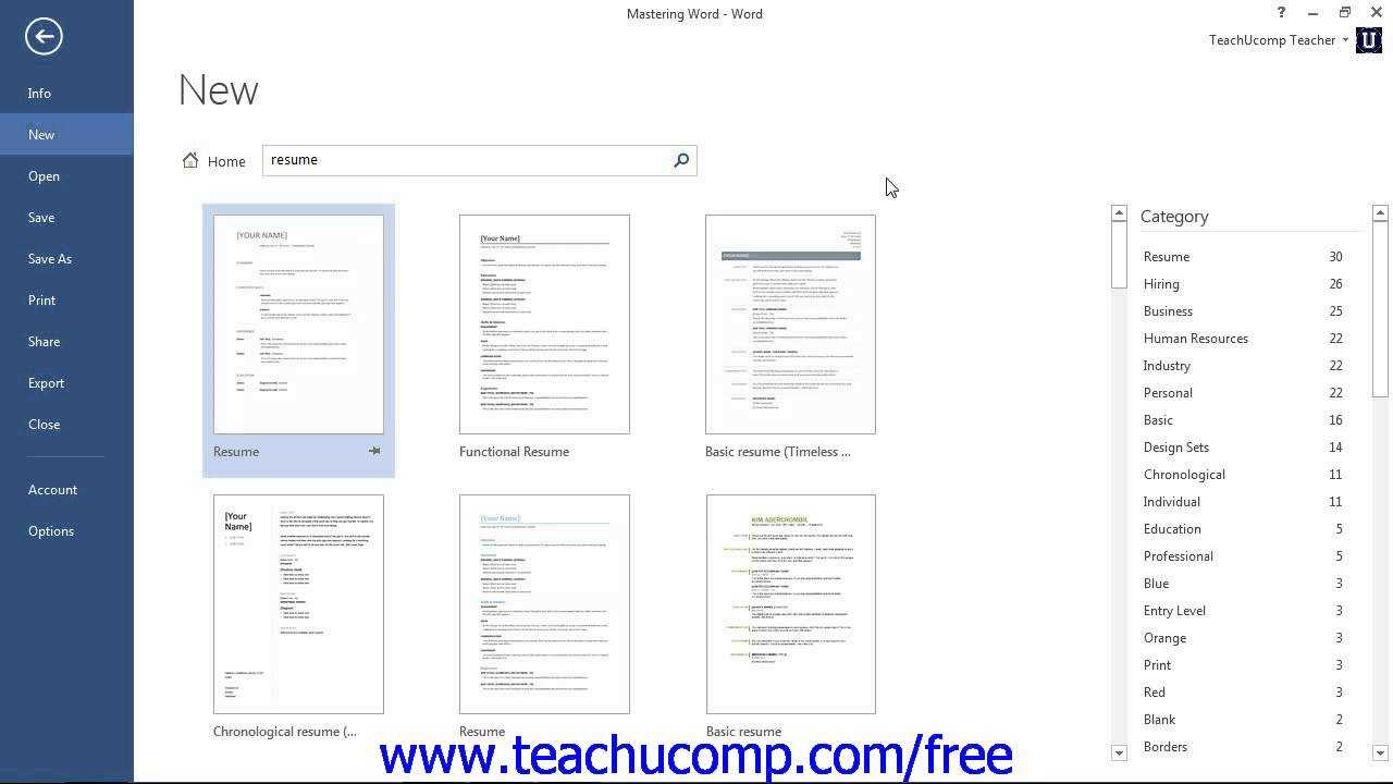 Word 2013 Tutorial Using Templates 2013 2010 Microsoft Training Lesson 8.1 In How To Use Templates In Word 2010