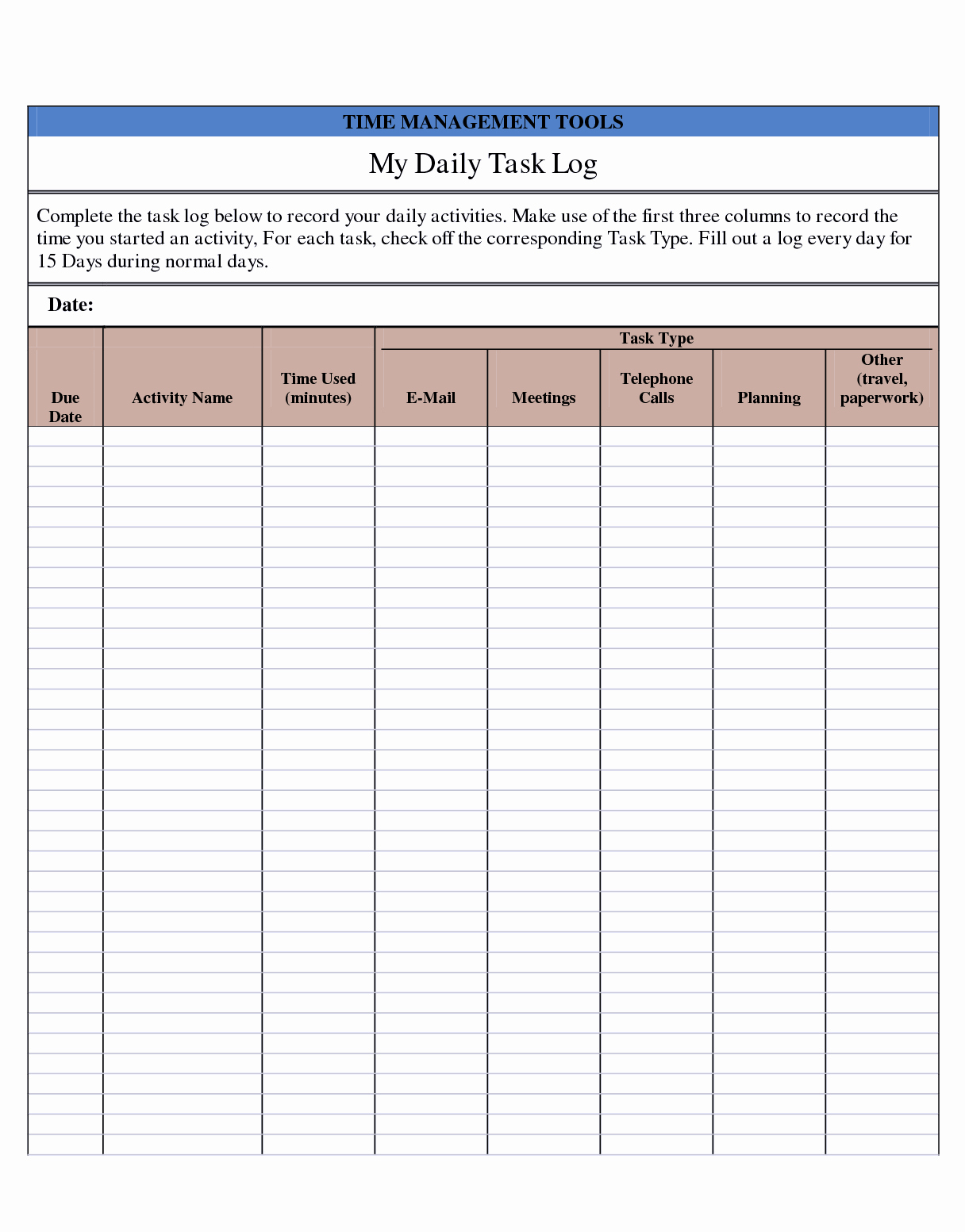 Word Spreadsheet For Daily Weekly Project Task List Template Within Daily Task List Template Word