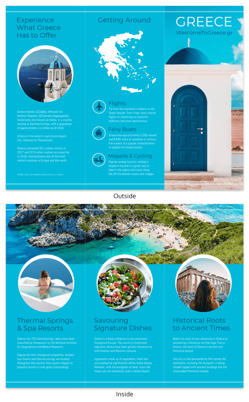 World Travel Tri Fold Brochure Intended For Island Brochure Template