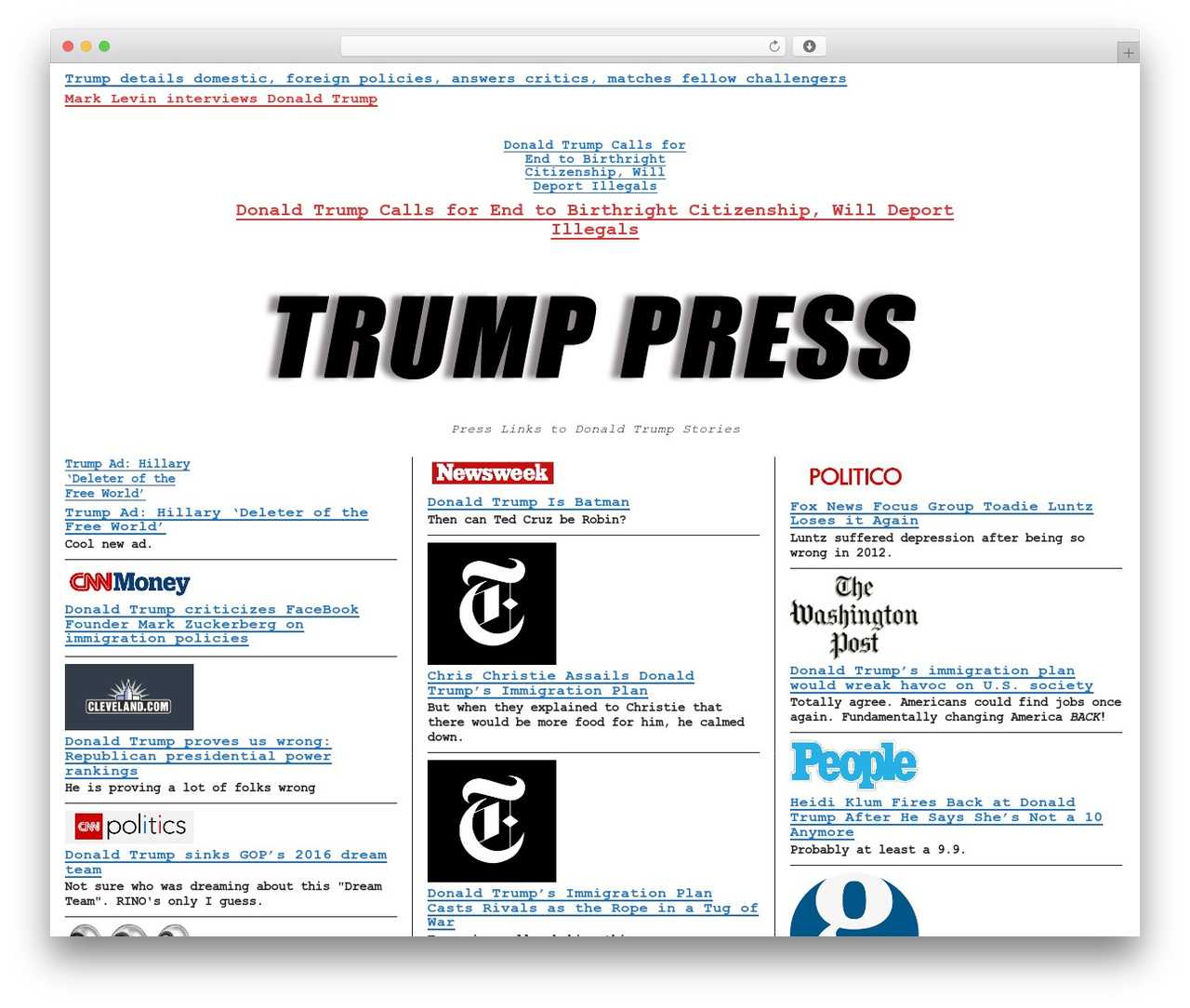 Wp Template Wp Drudgeproper Web Development - Trump.press With Regard To Drudge Report Template