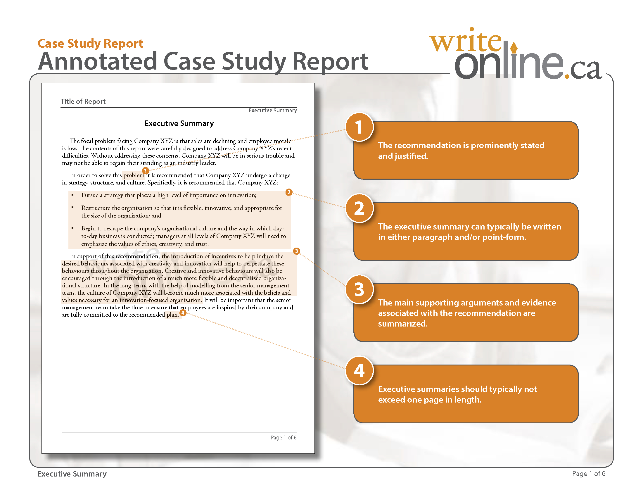 Write Online: Case Study Report Writing Guide – Parts Of A For Implementation Report Template