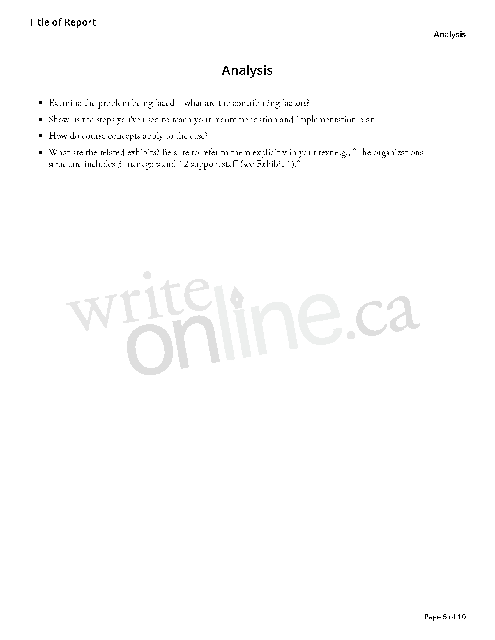 Write Online: Case Study Report Writing Guide – Resources Inside Research Report Sample Template