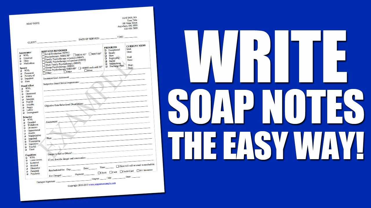 Write Soap Notes The Easy Way Using A Soap Note Template For Soap Note Template Word