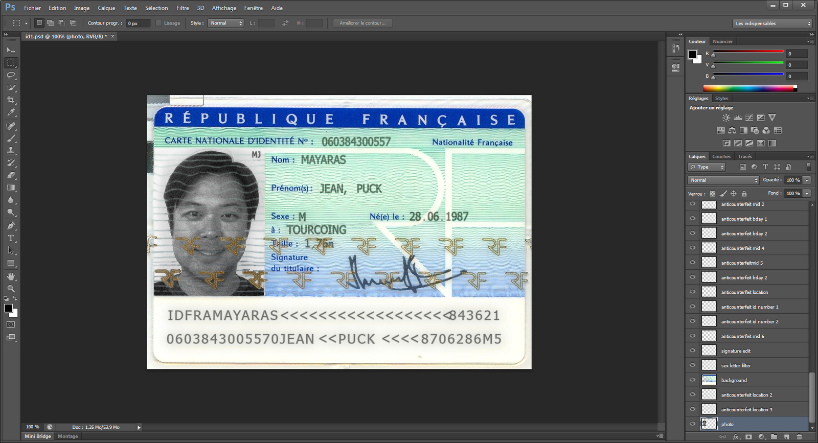 Xylibox: Fake French Administrative Documents Intended For French Id Card Template