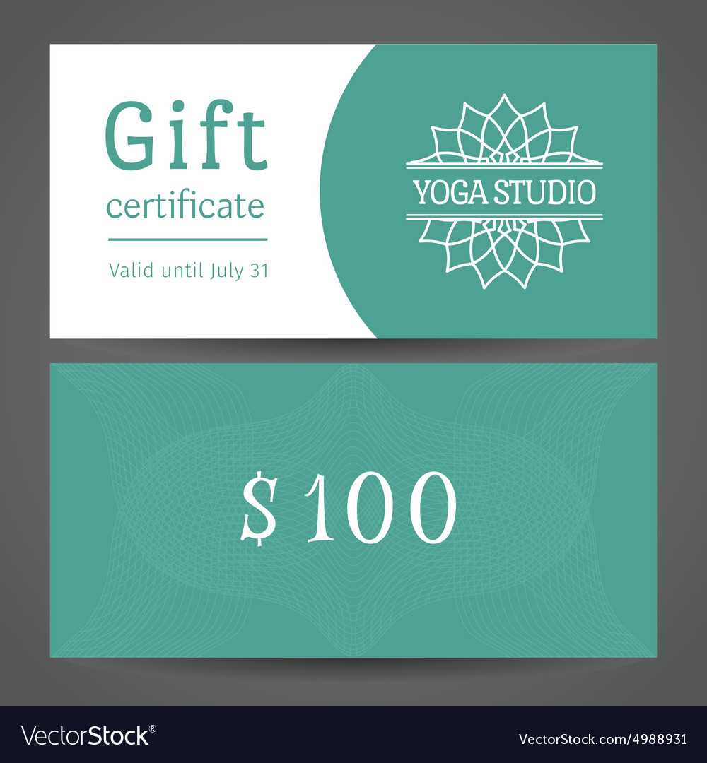 Yoga Studio Gift Certificate Template With Yoga Gift Certificate Template Free