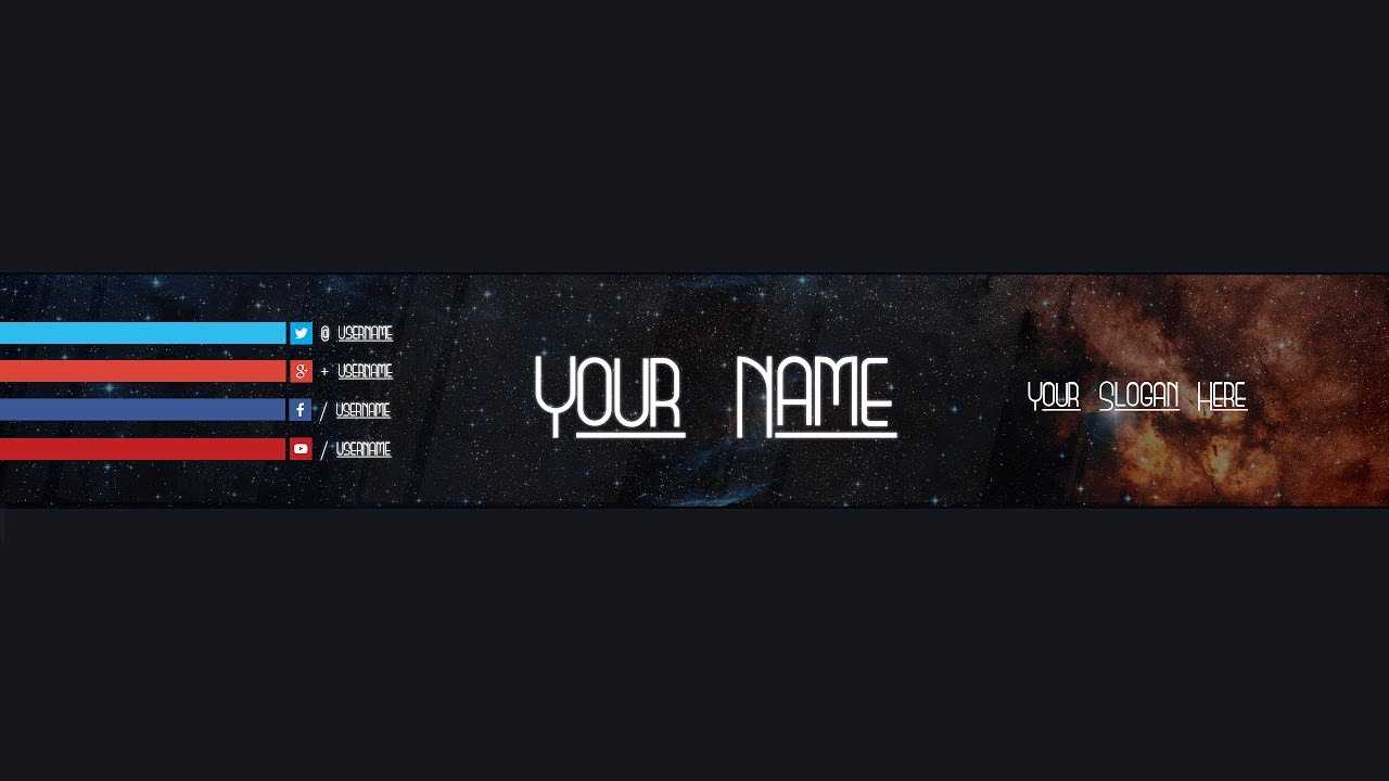 Youtube Banner Template #18 (Adobe Photoshop) – Youtube With Adobe Photoshop Banner Templates