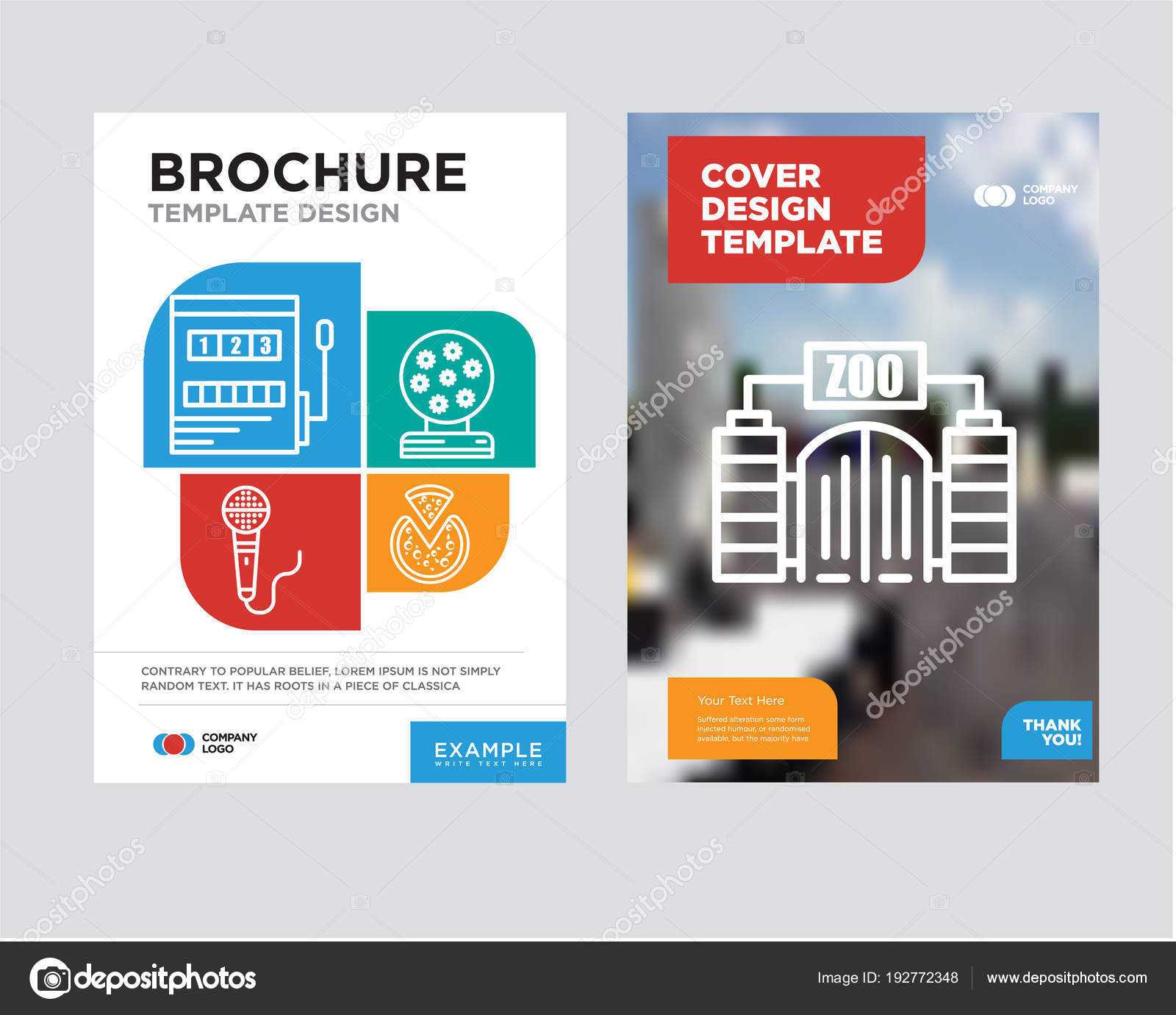 Zoo Brochure Flyer Design Template — Stock Vector Pertaining To Zoo Brochure Template