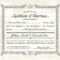 Antique Marriage Certificate Template | Vector Vintage Throughout Certificate Of Marriage Template