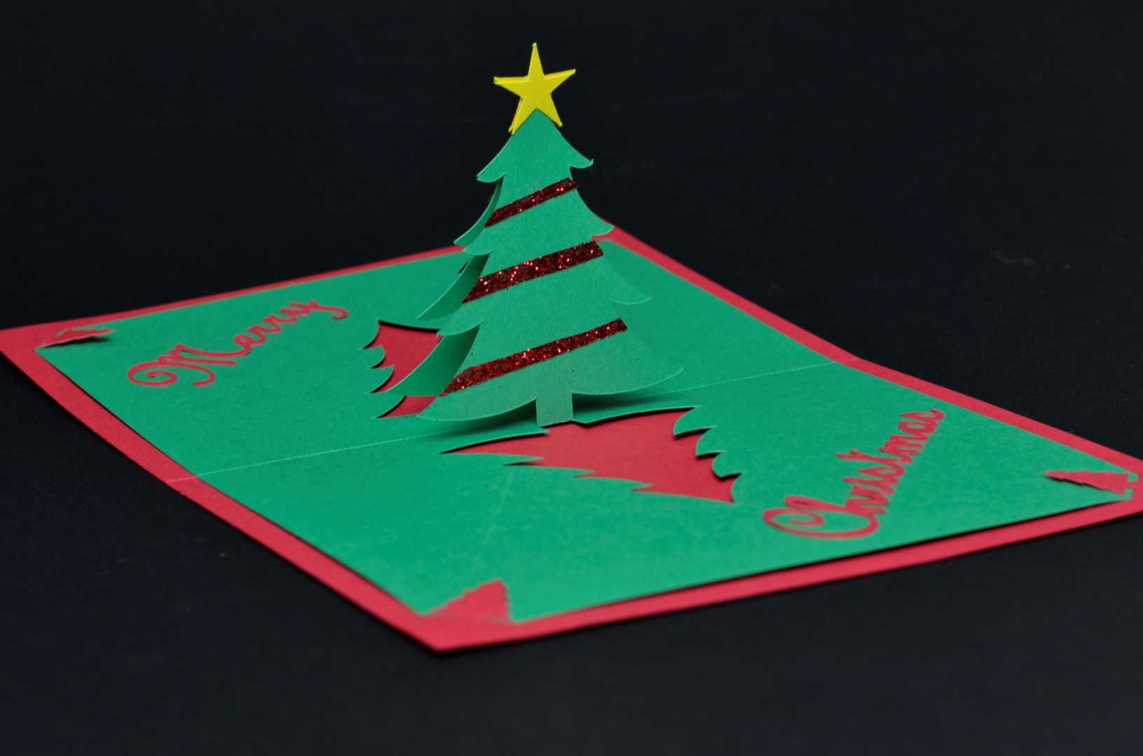 Easy Christmas Tree Pop Up Card Template Pertaining To Pop Up Tree Card Template