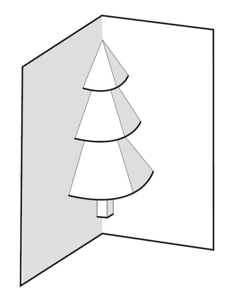 How To Make A Pop Up Christmas Tree Card: 6 Steps In Pop Up Tree Card Template
